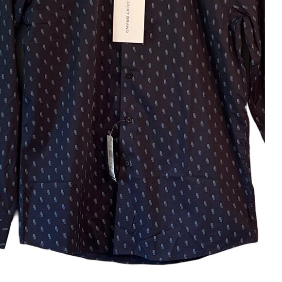 Lucky Brand Shirt Mens Size M Blue Long Sleeve Button Up Slim Fit 32/33 15.5 NWT - Picture 5 of 10